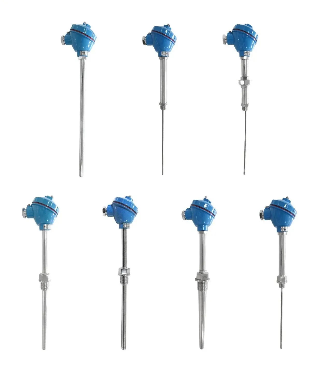 Assembly thermal resistor with multiple head, probe, and mounting options.