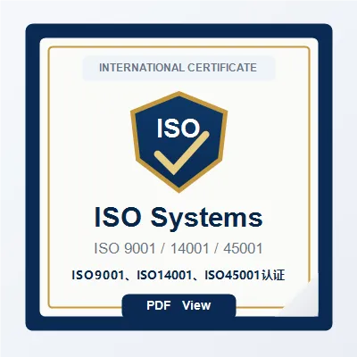 ISO9001, ISO14001 and ISO45001 certification