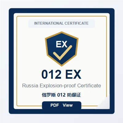 Russia 012 explosion-proof certificate